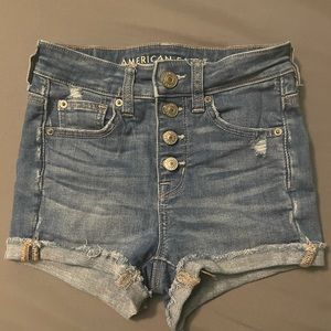American Eagle High Rise Shortie Shorts